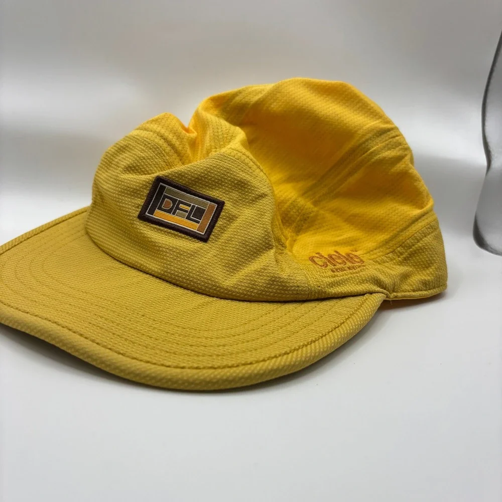 GOCap Running Hat Ciele Athletics 58cm Yellow Recycled Polyester Nylon DFL Patch